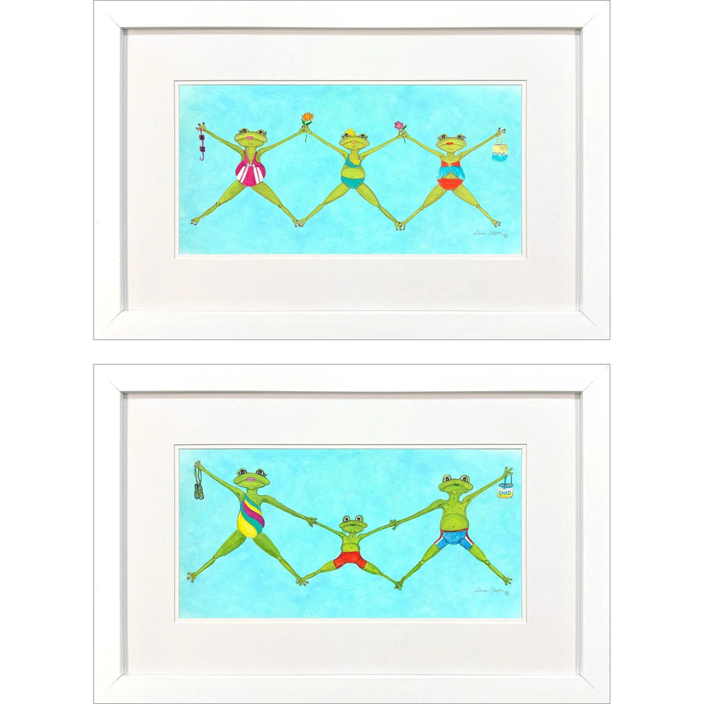 Summer Splash II Blue Canvas Art 2PC