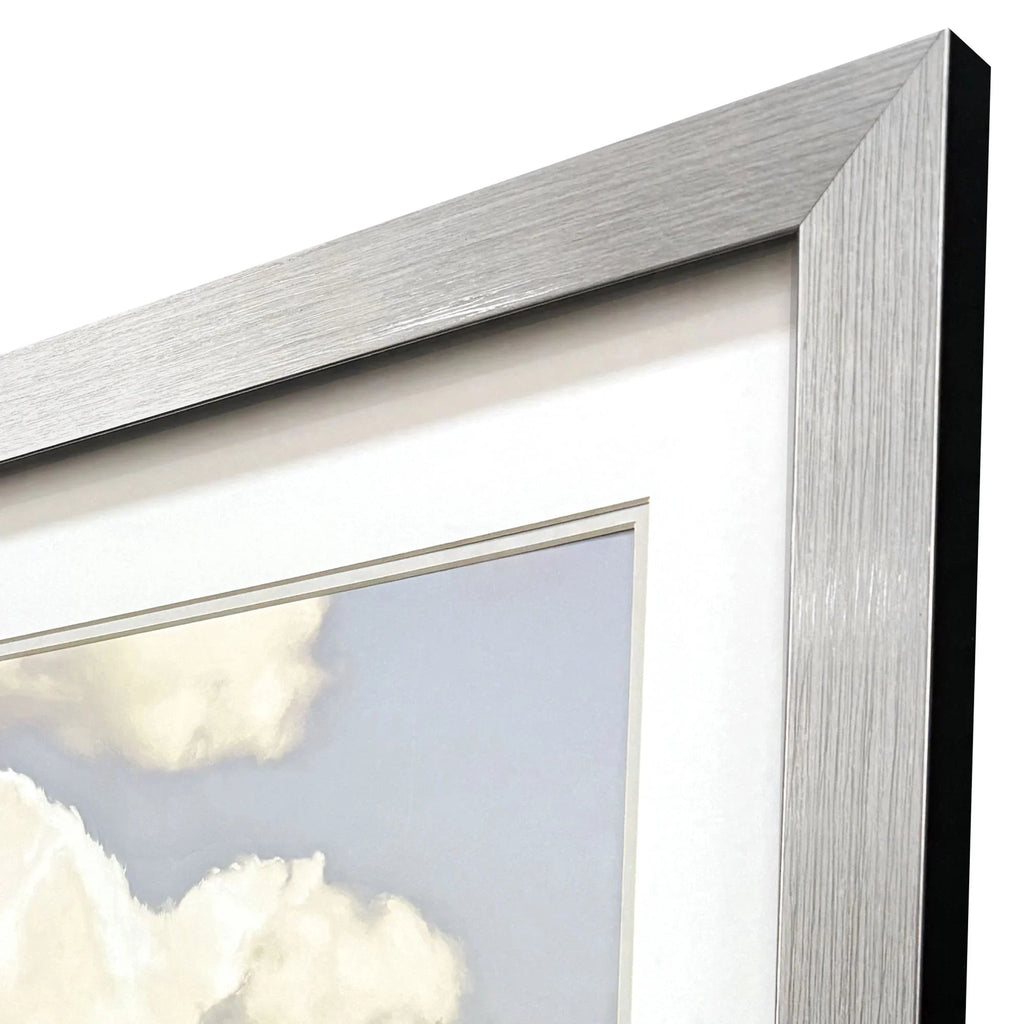Cloudscape Brushed Silver Frame Canvas Art