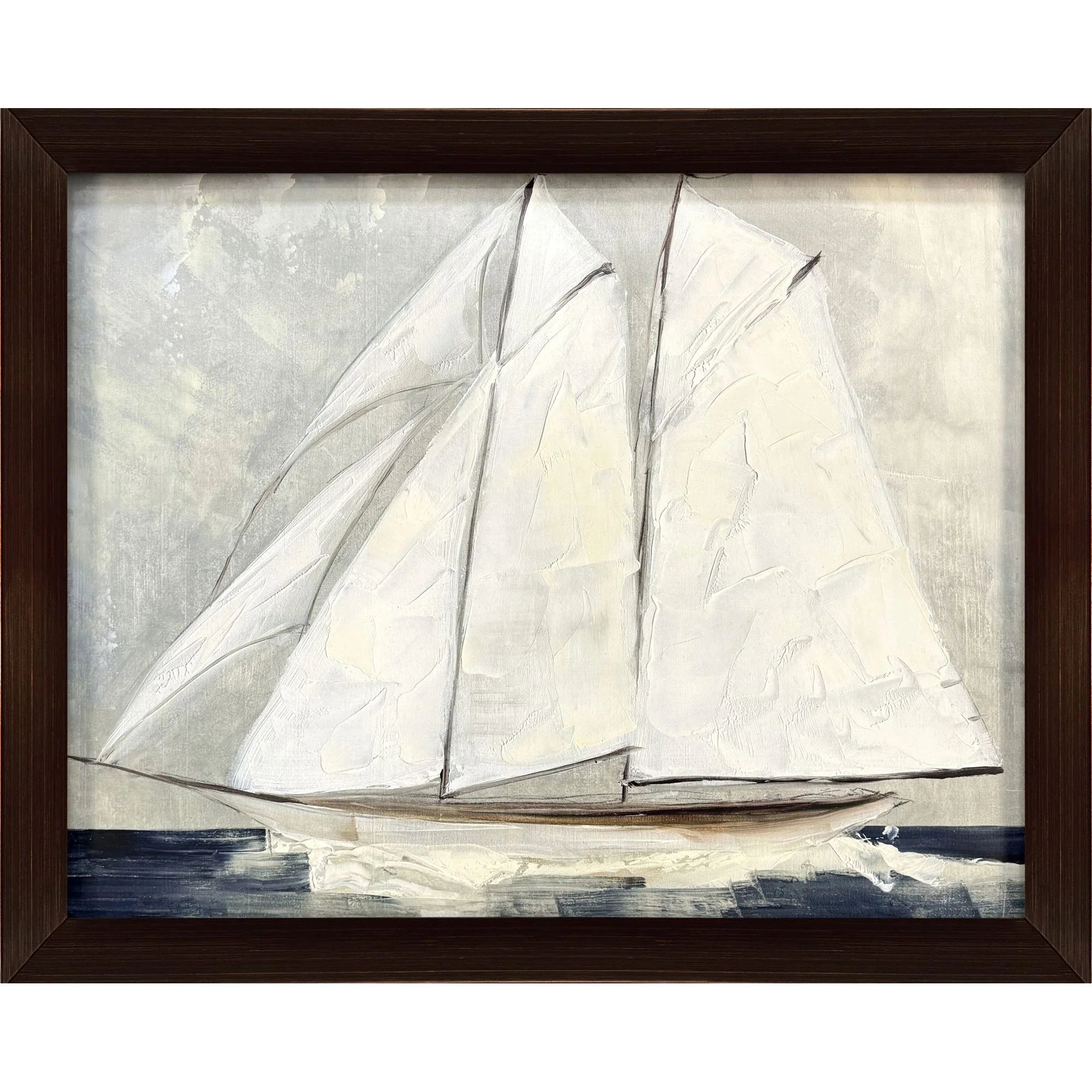 Setting Sail Glass Front Canvas Art