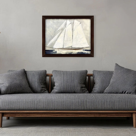 Setting Sail Glass Front Canvas Art