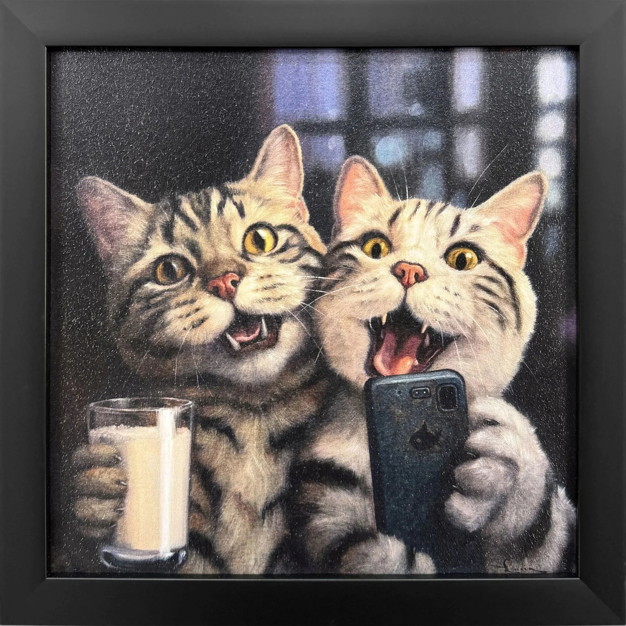 Happy Hour Blue Canvas Art
