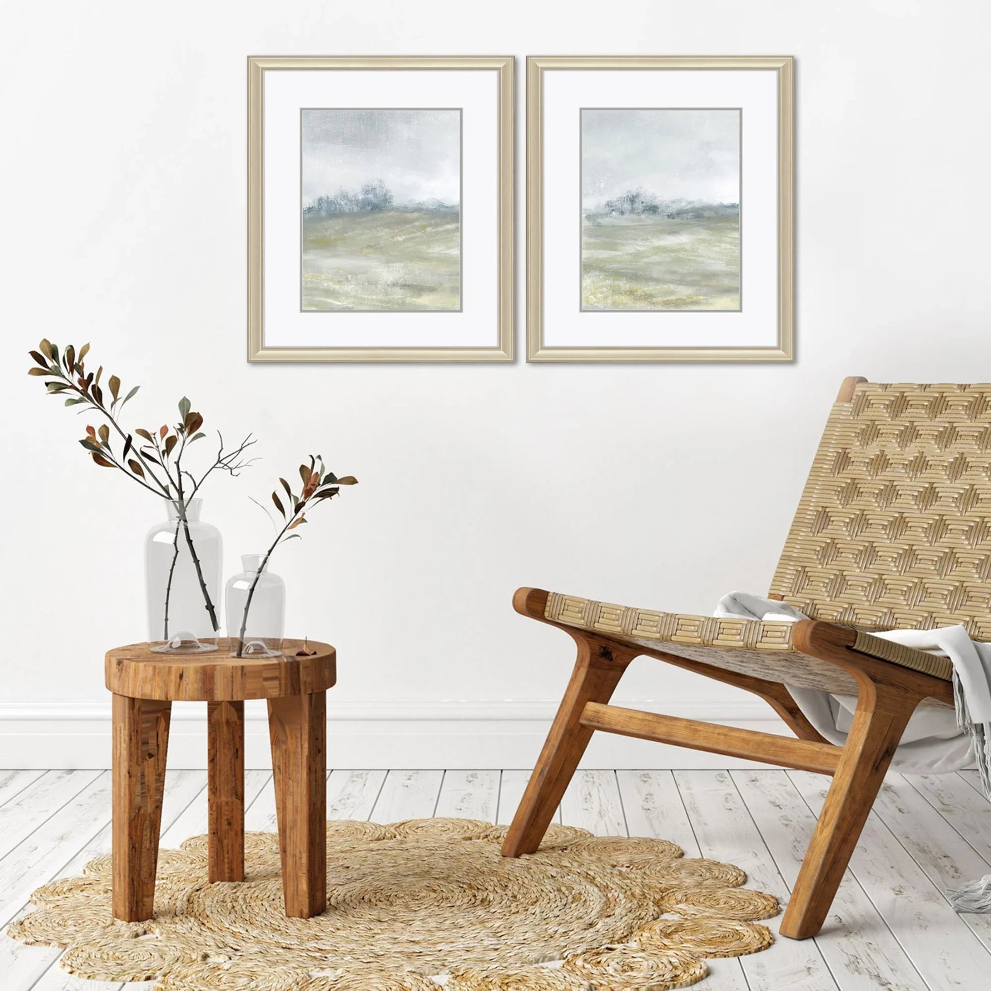 Morning Glass Front Mist Canvas Art 2PC