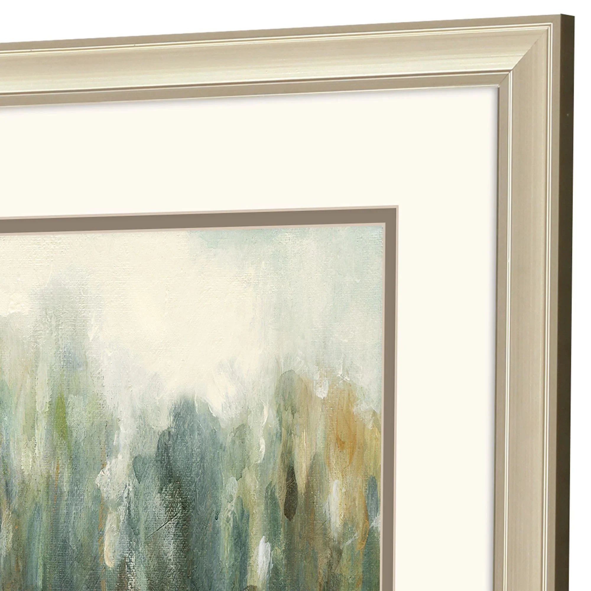 Textured Treeline Green Canvas Art 2PC