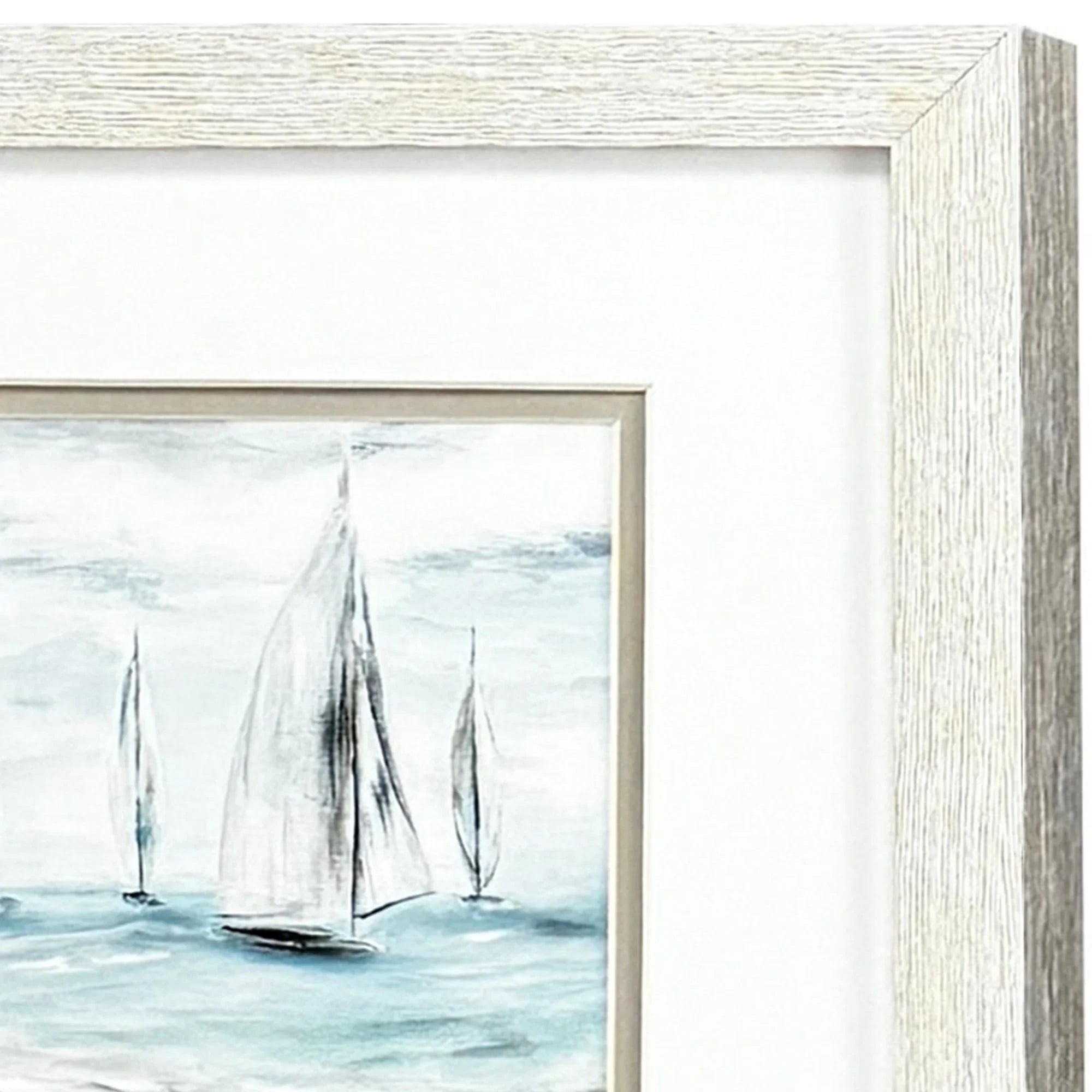 Soft Summer Wind Blue Canvas Art 2PC