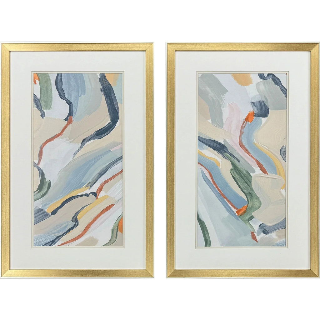 Pour Monsieur Blue Canvas Art 2PC