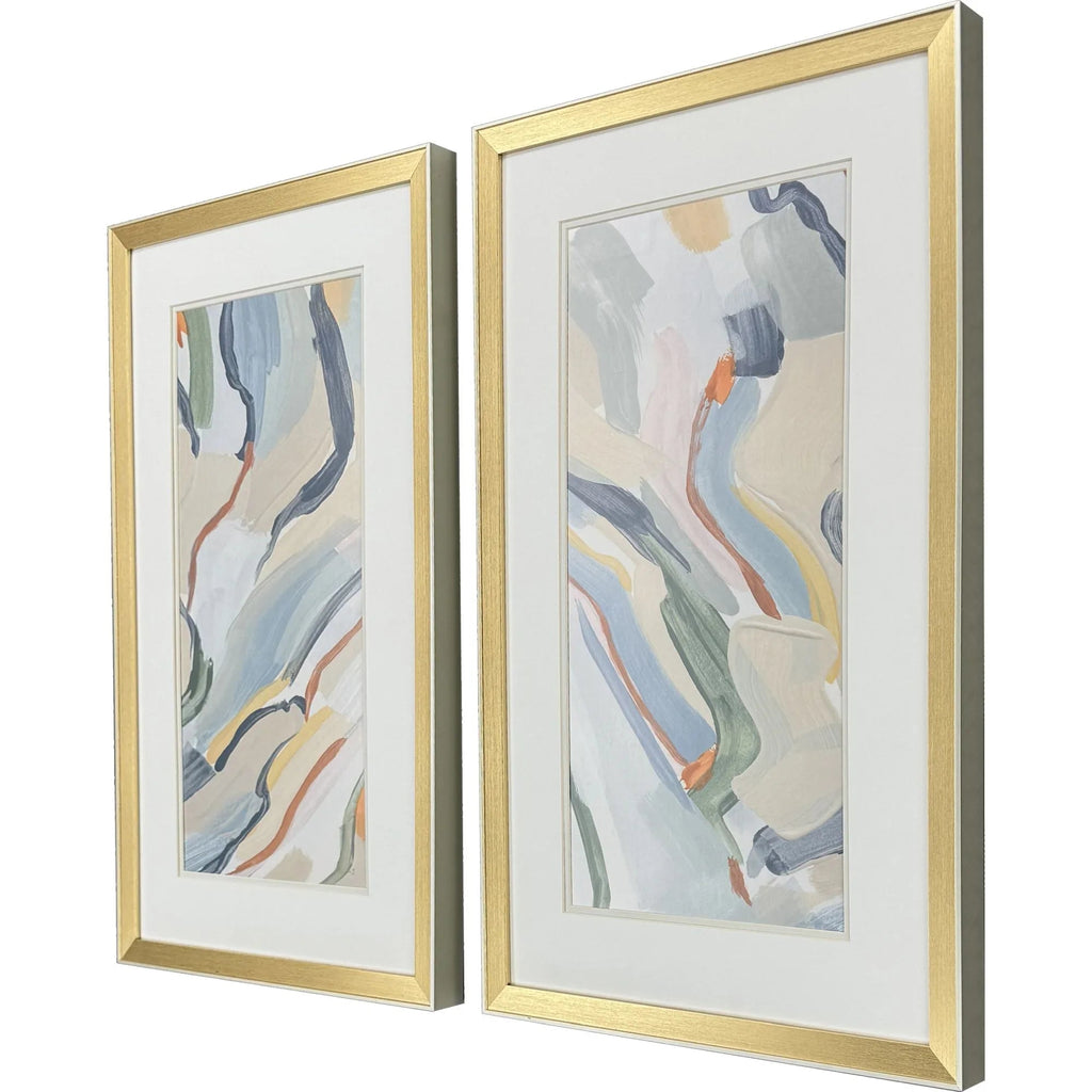 Pour Monsieur Blue Canvas Art 2PC