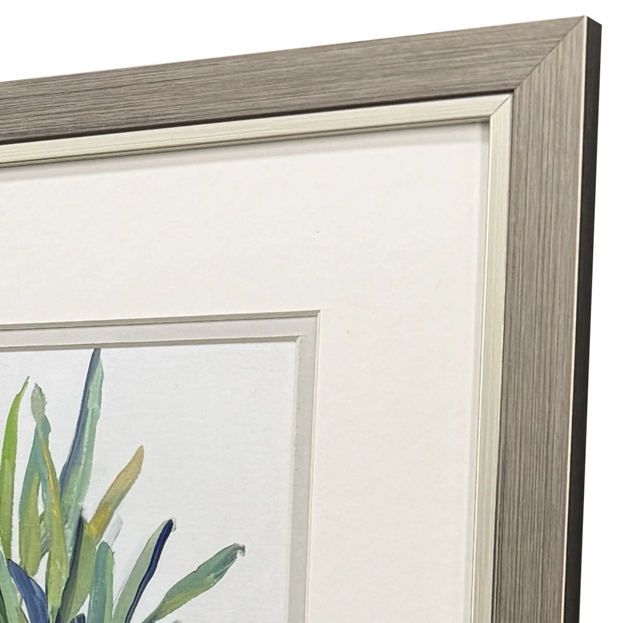 Tropical Leaves Green Canvas Art 2PC