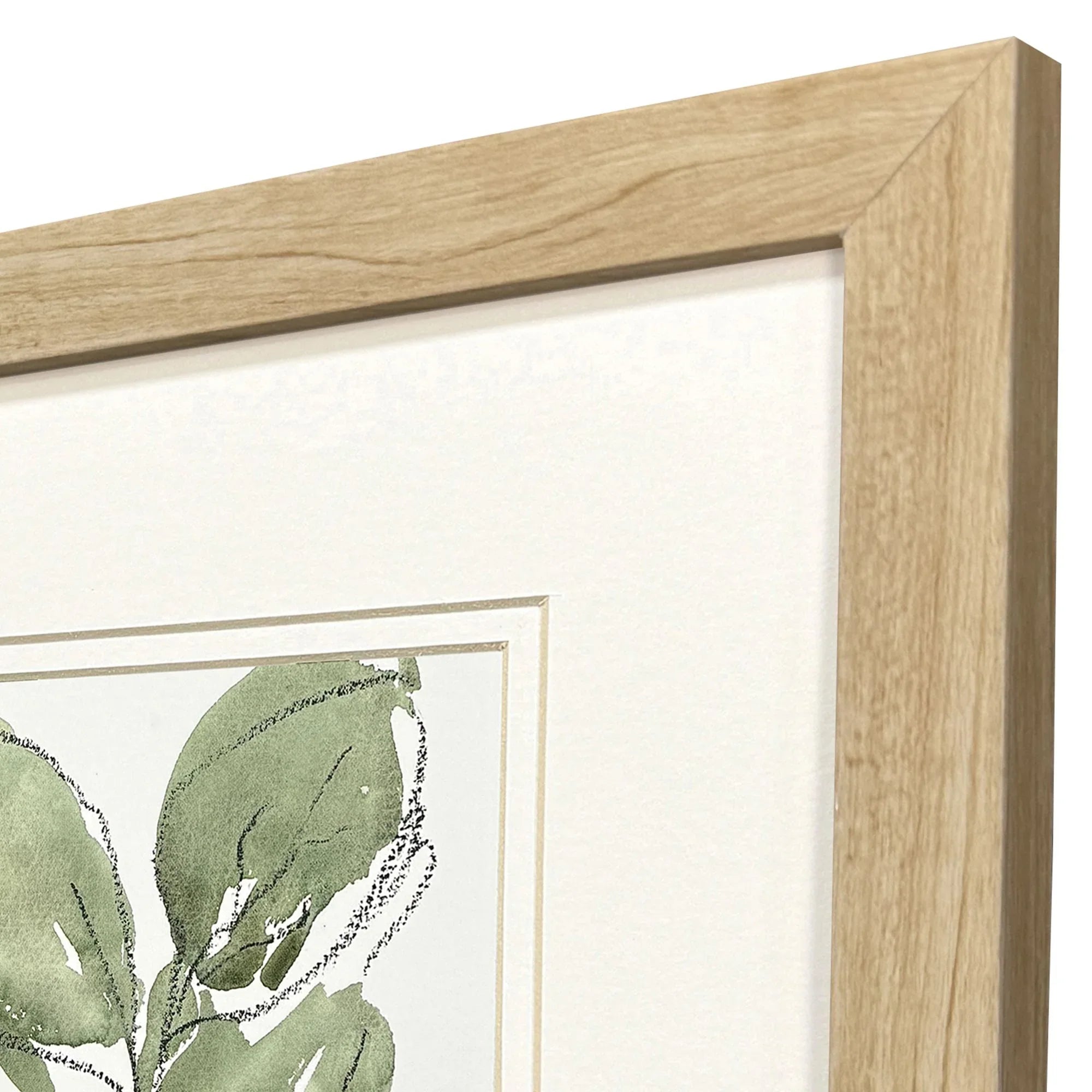 Summer Leaves Green Canvas Art 2PC