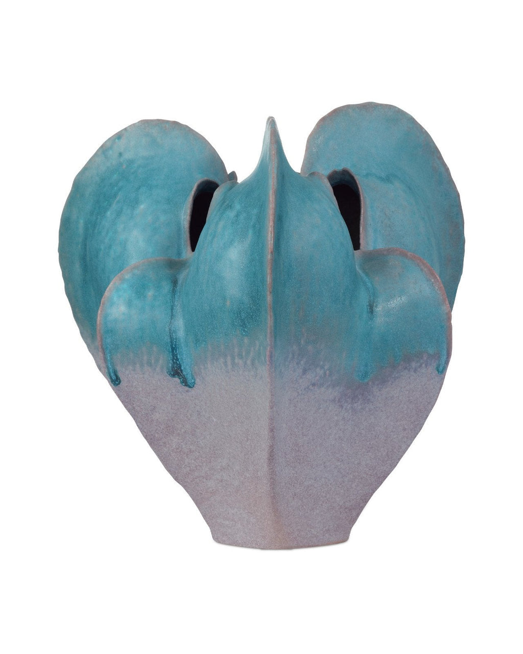 Free-Form Blue Porcelain Vase