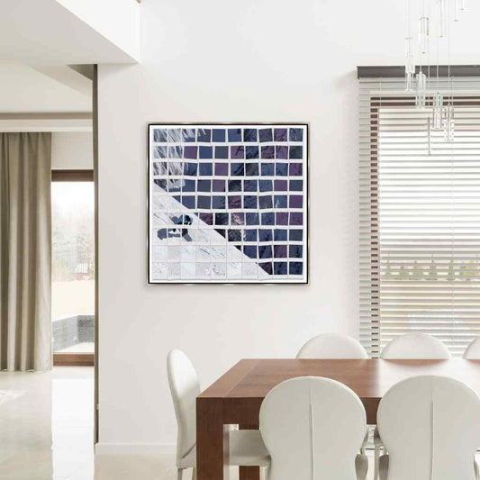 Polaroid Snowboarder Hand Crafted Canvas Art