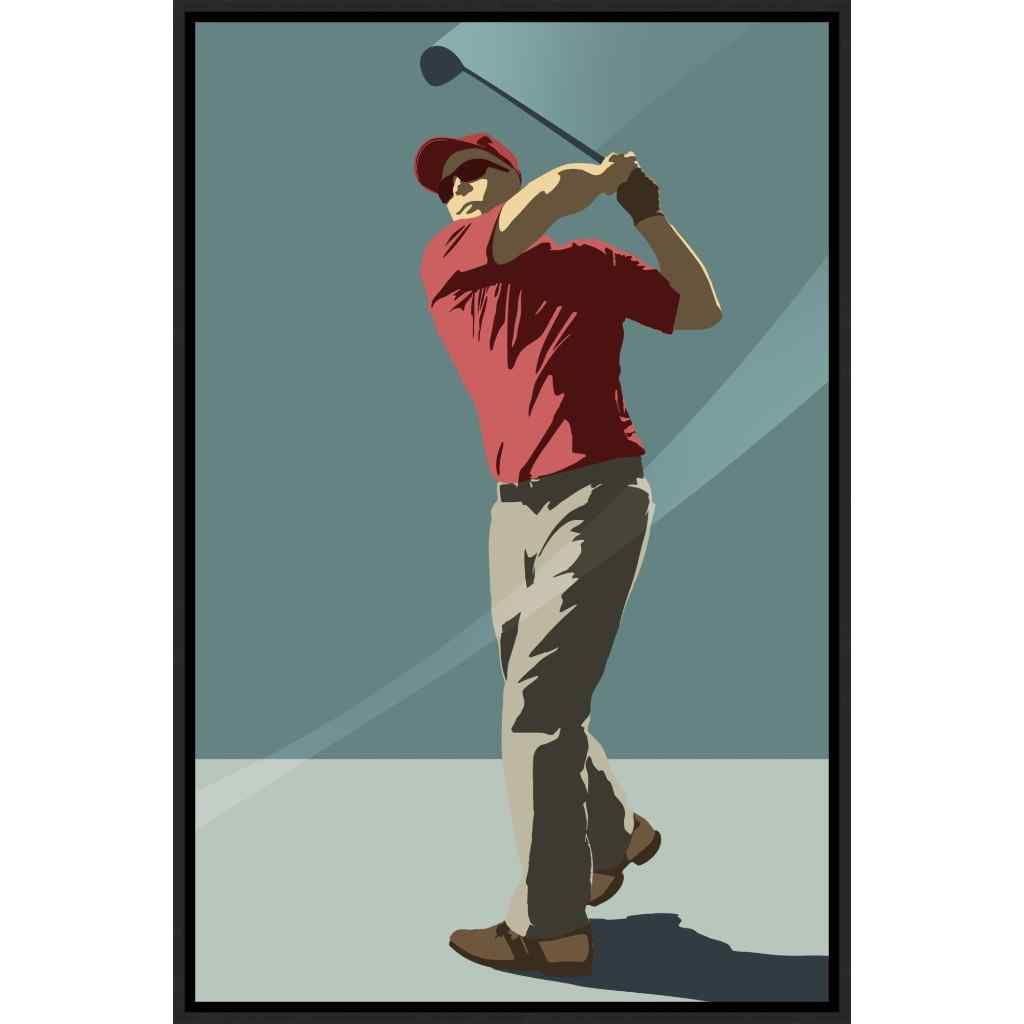 Golfer Hand Crafted Canvas Art