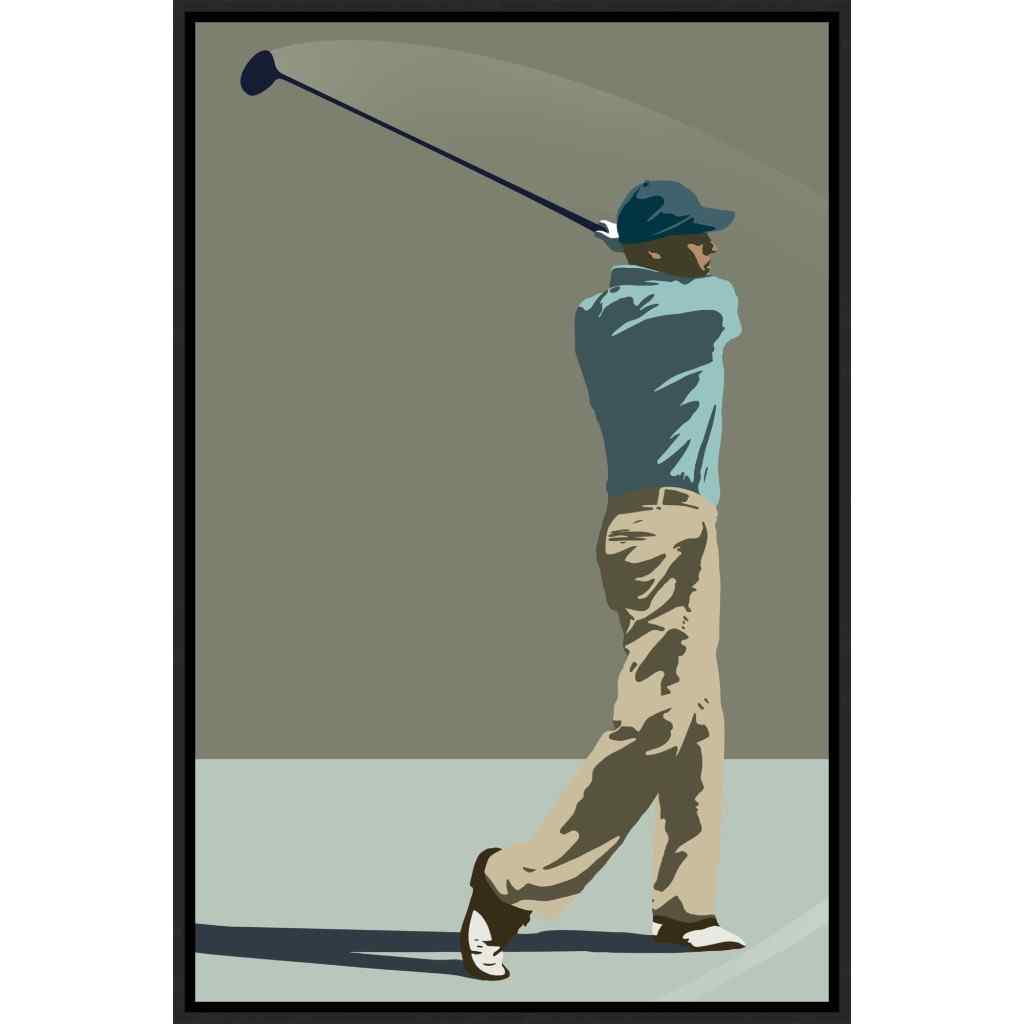 Golfer Hand Crafted Canvas Art