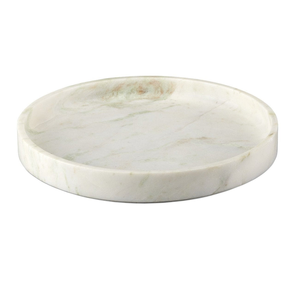 Bilbao White Onyx Round Tray