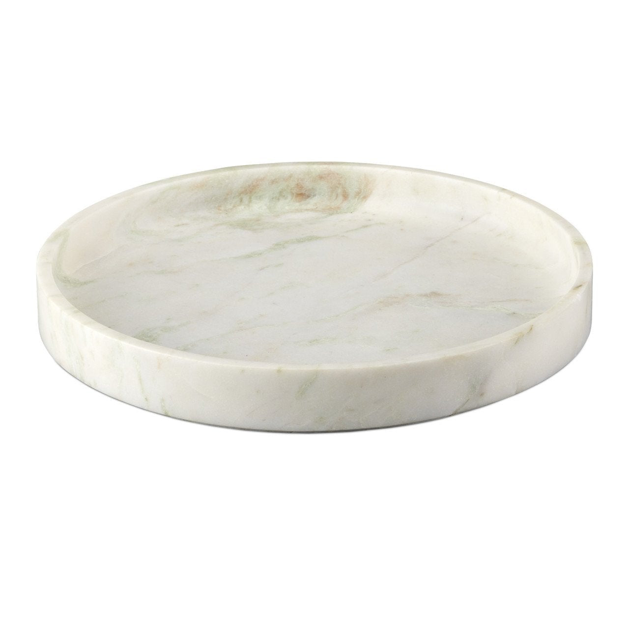 Bilbao White Onyx Round Tray