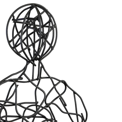 64" Mister Metal Black Sculpture - LOOMLAN - Urbia - Statues & Sculptures