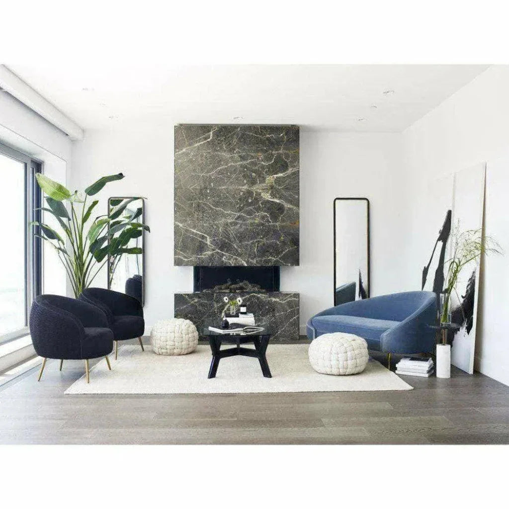 65" Tall Floor Mirror Black Industrial-Floor Mirrors-Moe's Home-LOOMLAN