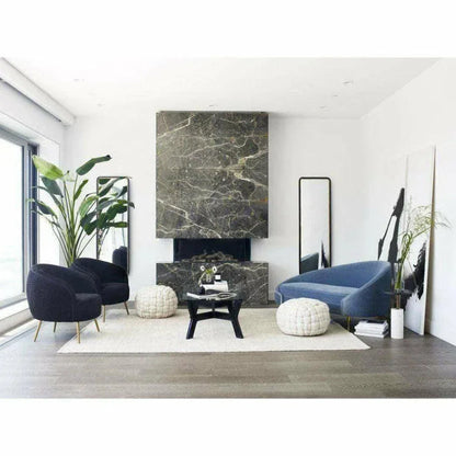 65" Tall Floor Mirror Black Industrial-Floor Mirrors-Moe's Home-LOOMLAN