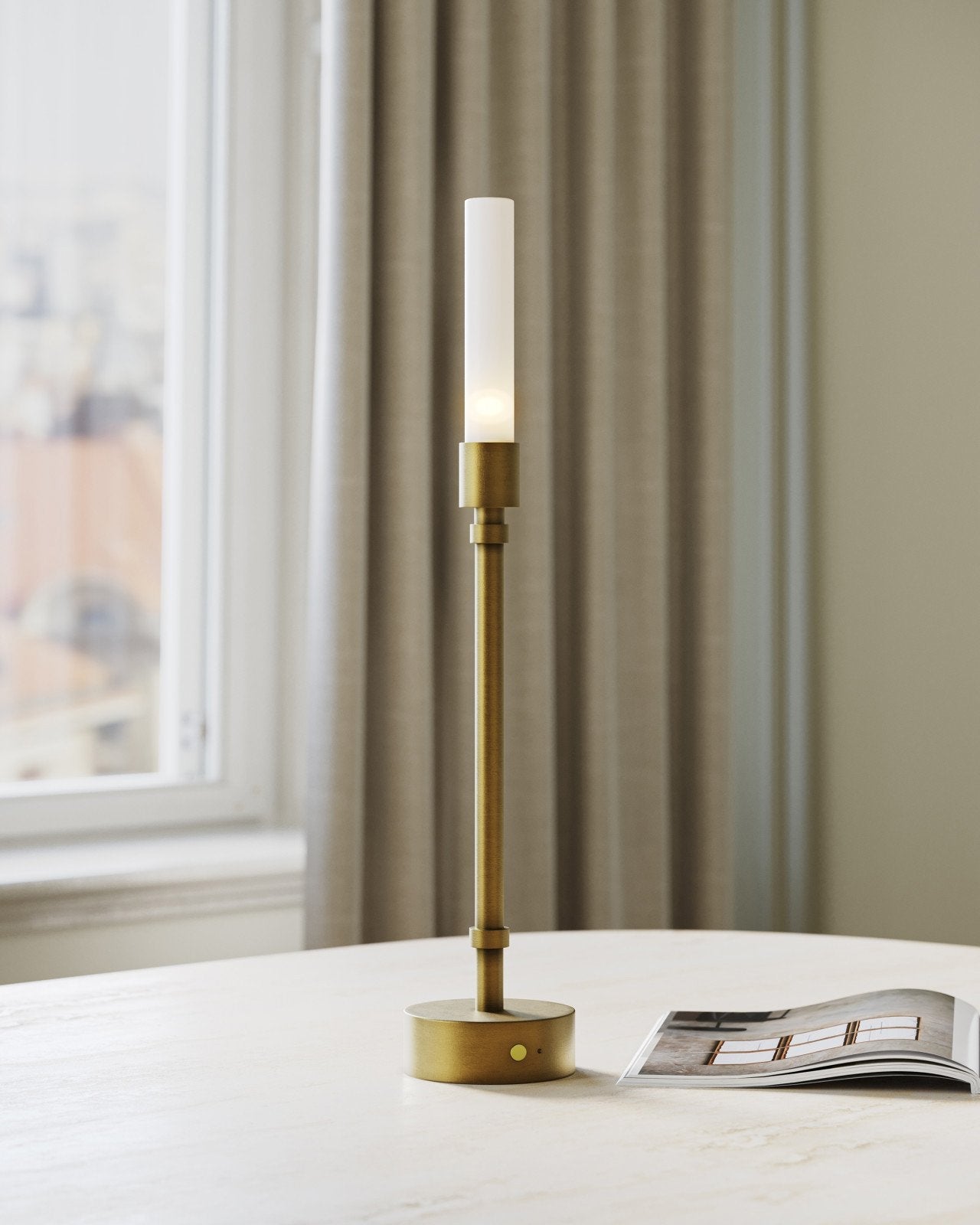 Paseo Cordless Metalic Gold Table Lamp