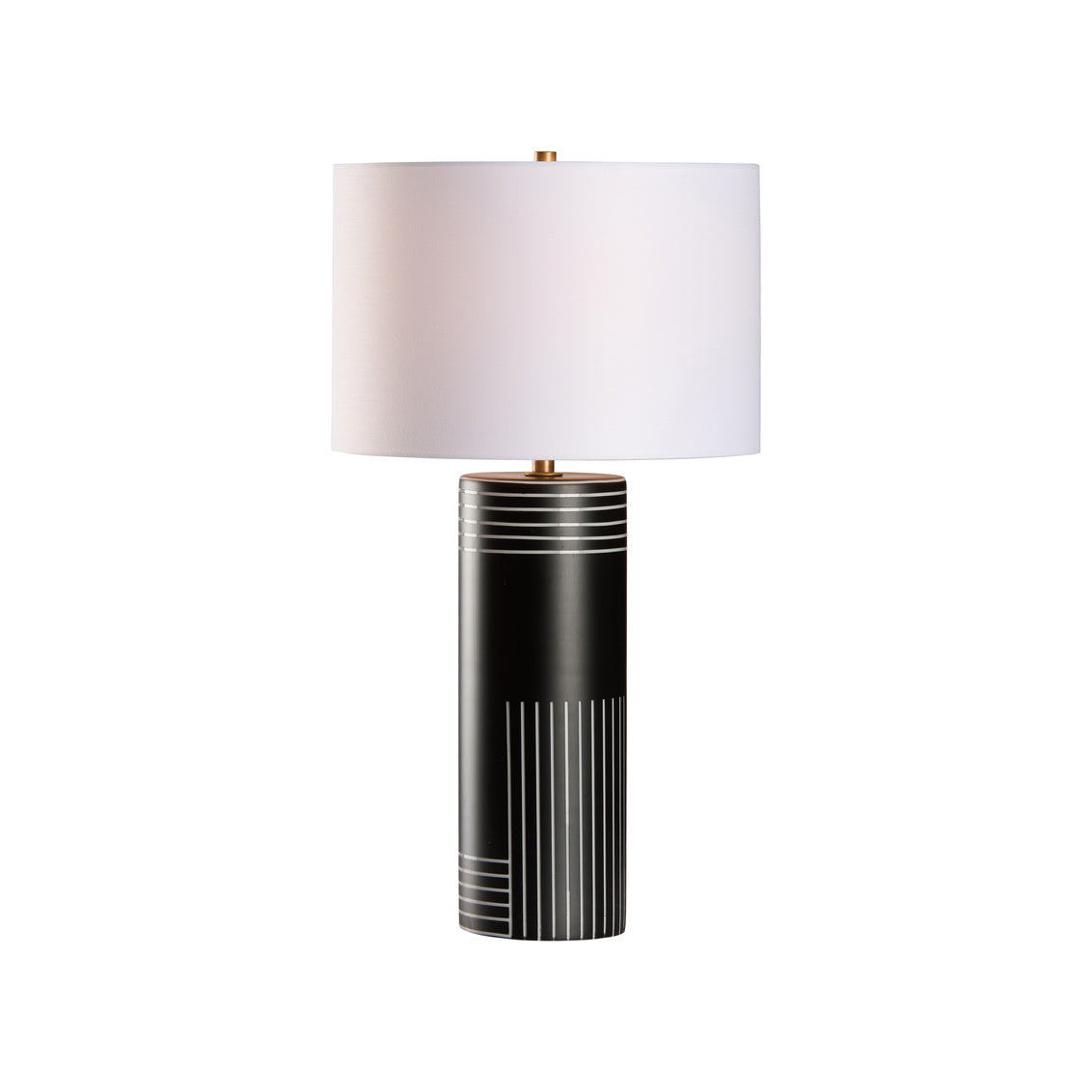 Marco Italian Glass Black Table Lamp