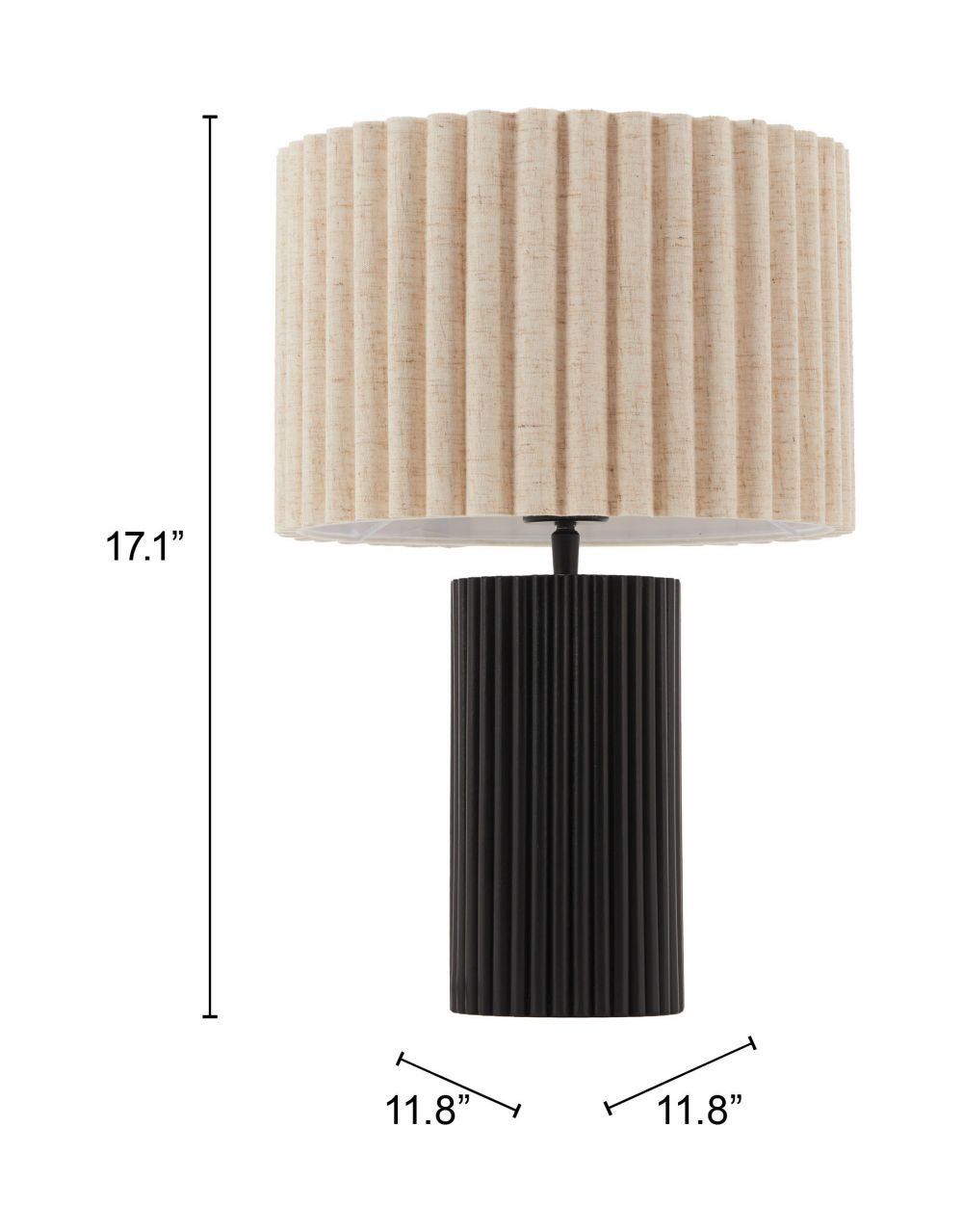 Aurora Steel Black Table Lamp -- view 6