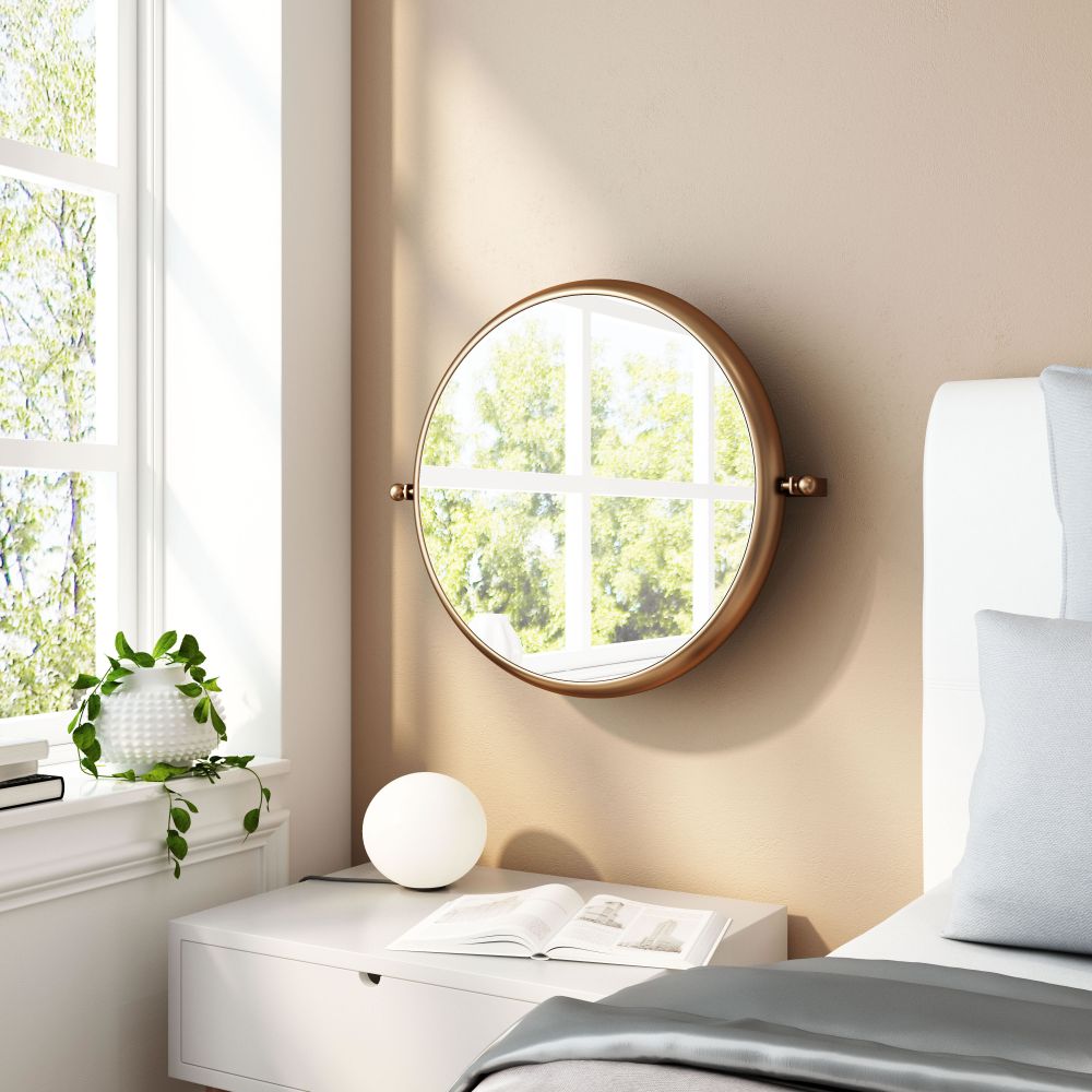 Rand Painted Steel Frame Wall Mirror -- view 2