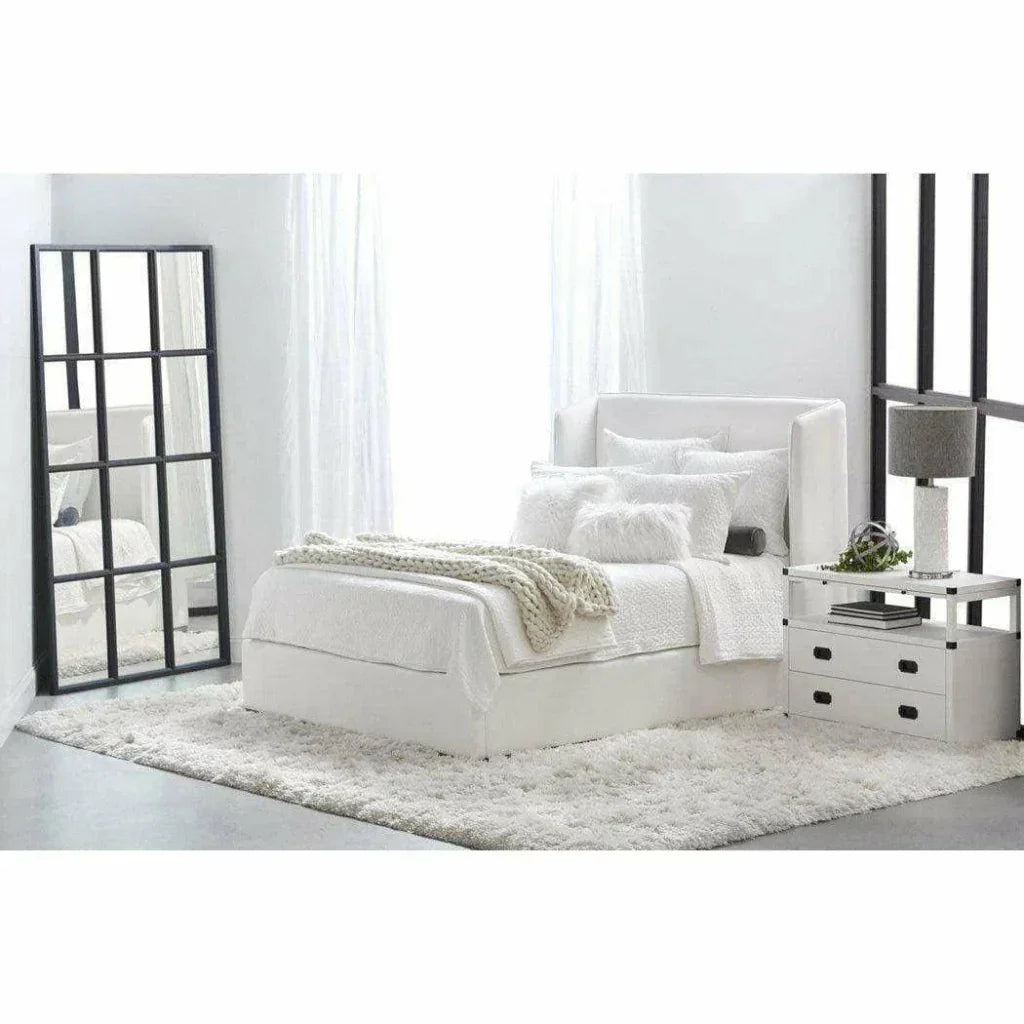 85" Black Grid Floor Mirror Extra Large Leaner-Floor Mirrors-Essentials For Living-LOOMLAN