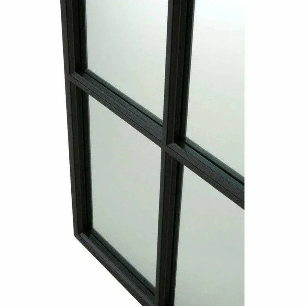 85" Black Grid Floor Mirror Extra Large Leaner-Floor Mirrors-Essentials For Living-LOOMLAN