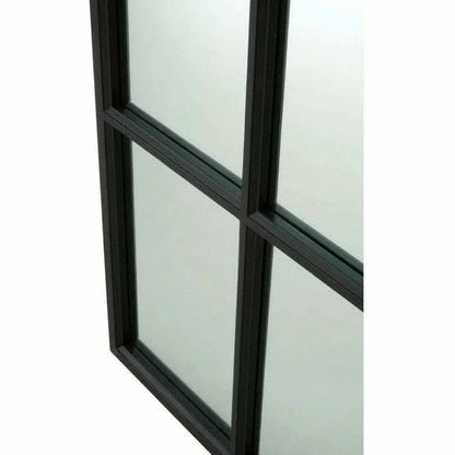 85" Black Grid Floor Mirror Extra Large Leaner-Floor Mirrors-Essentials For Living-LOOMLAN