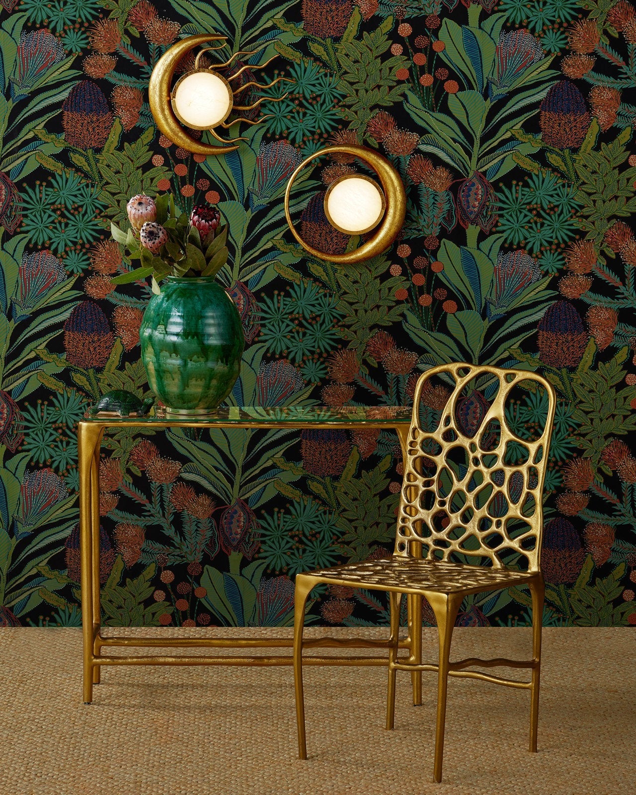 Muluk Metalic Gold Wall Sconce