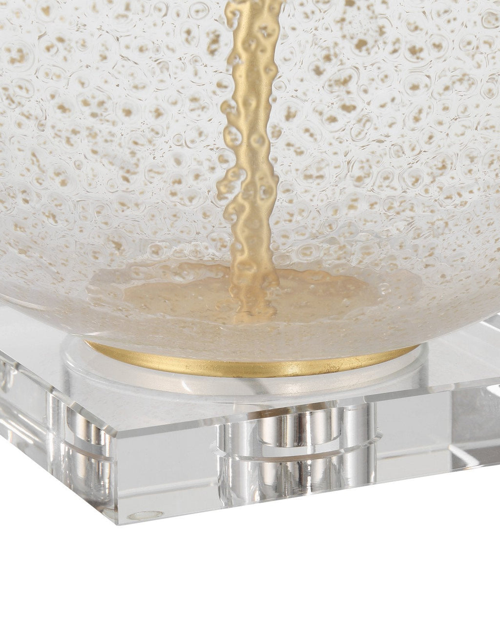 Zebulon Clear Glass Round Table Lamp