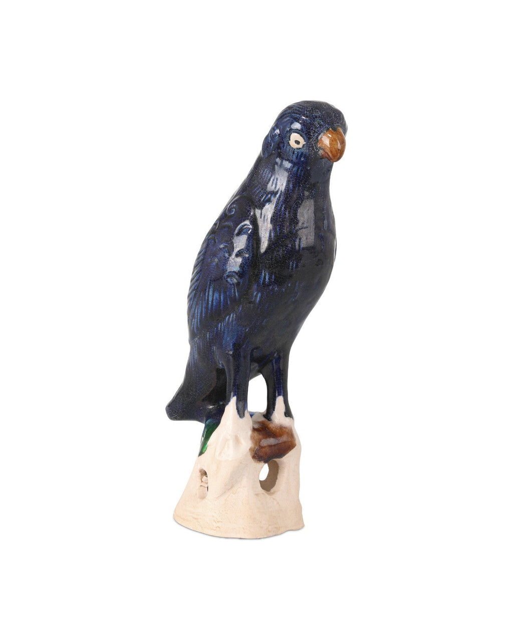 Tang Dynasty Blue Terracotta Parrot Sculpture 2PC