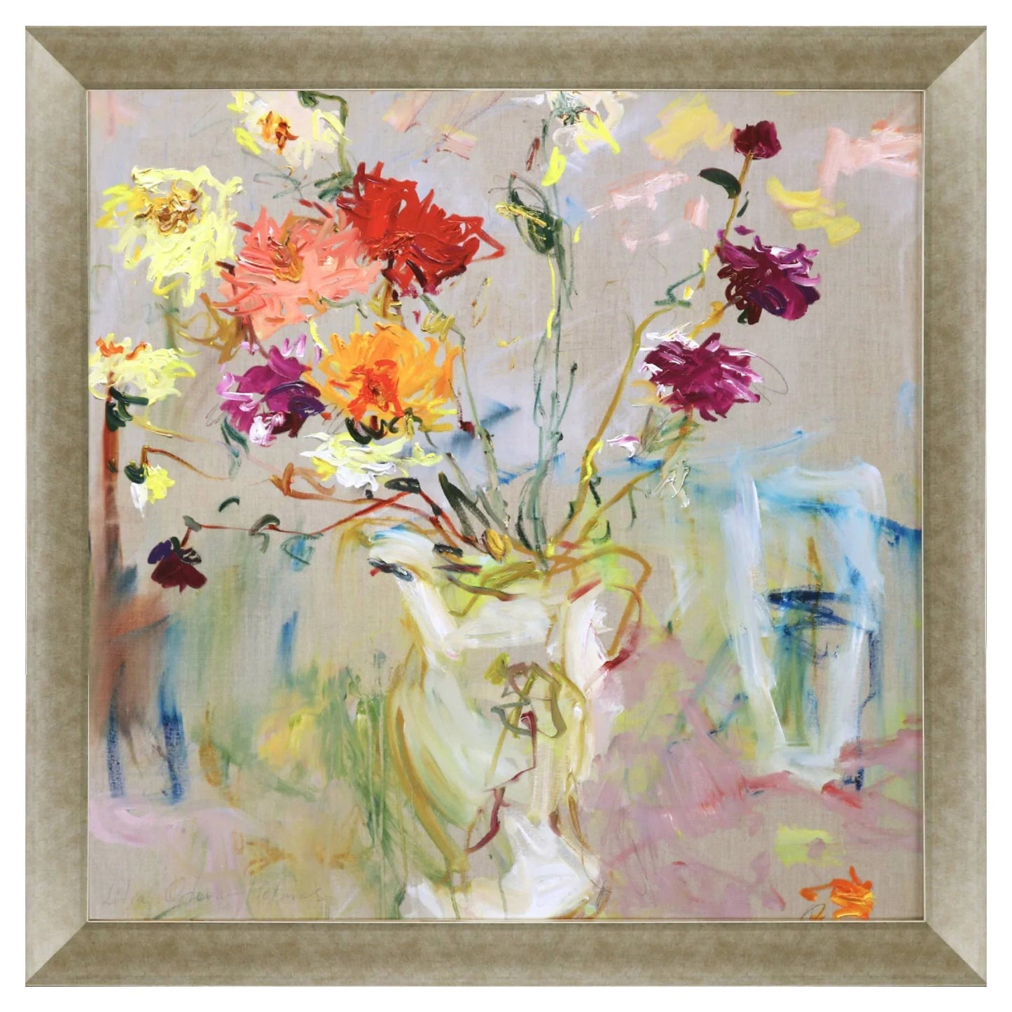 A Jug of Dahlias Multi Canvas Art