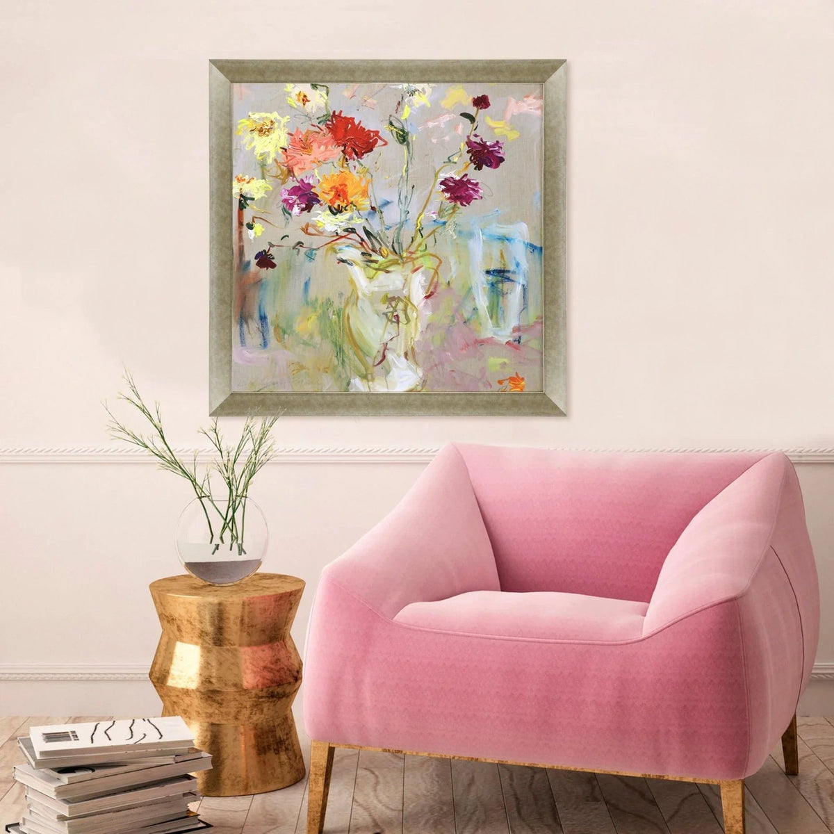 A Jug of Dahlias Multi Framed Wall Art -- view 2