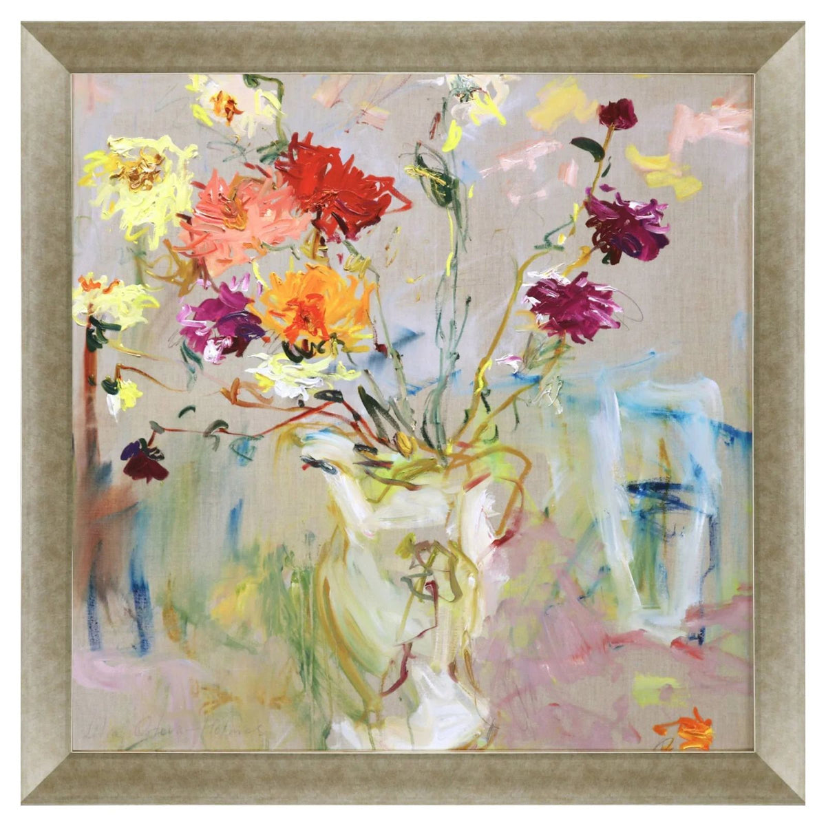 A Jug of Dahlias Multi Framed Wall Art