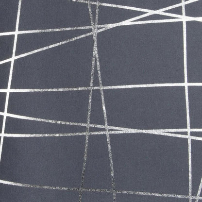 Aaron Gray Gold Or Silver Stripes Throw Pillow - LOOMLAN - LOOMLAN - Throw Pillows