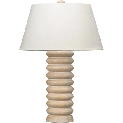 Abacus Hand-Carved Wooden Table Lamp