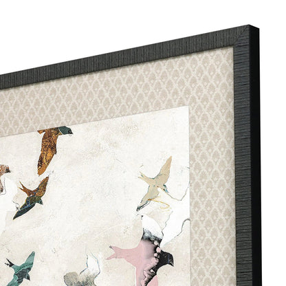 Abstract Birds Blue Canvas Art 2PC