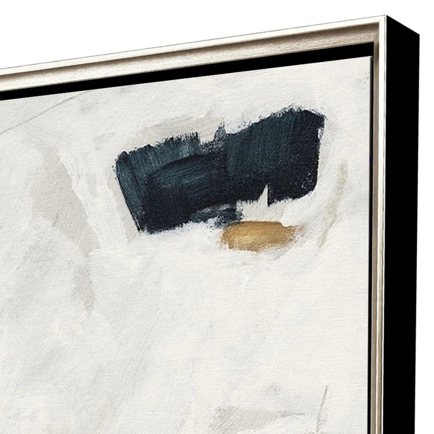 Abstract Silver Floater Frame Canvas Art