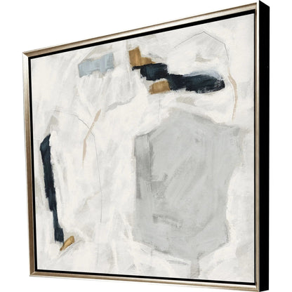 Abstract Silver Floater Frame Canvas Art