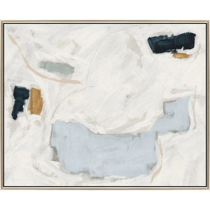 Abstract Silver Floater Frame Canvas Art