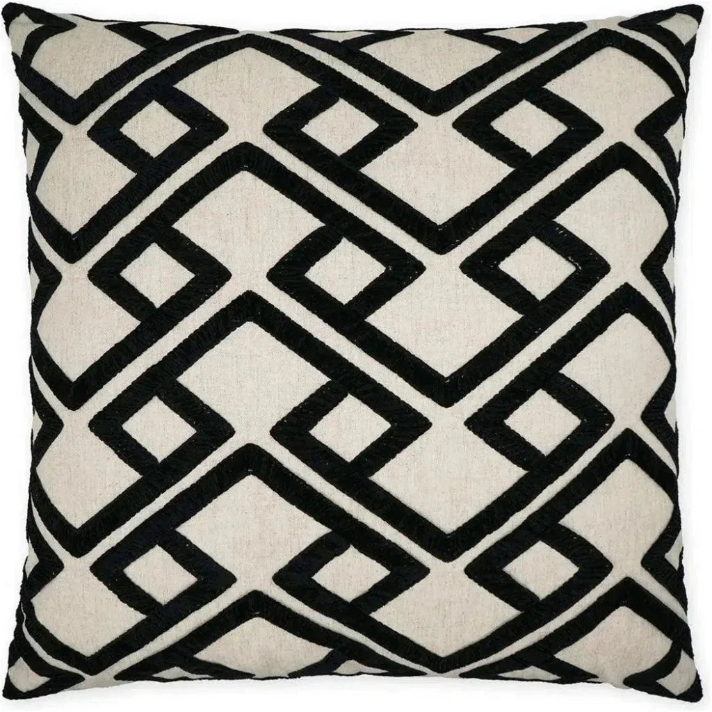 Accolade Onyx Geometric Black Large Throw Pillow Insert - LOOMLAN - D.V. Kap - Throw Pillows