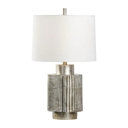 Adagio Antique Silver Leaf Finish Table Lamp - LOOMLAN - Wildwood - Table Lamps