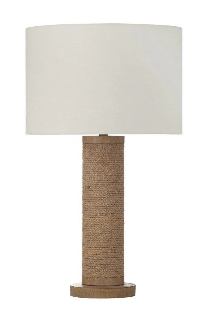 Adams Natural Rope Base Table Lamp - LOOMLAN - Bassett Mirror - Table Lamps