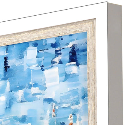 Aerial Beach Wood Blue Framed Wall Art -- view 8