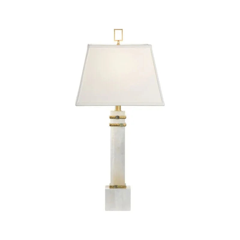 Alabaster Column Gold And Jade Rings Table Lamp - LOOMLAN - Chelsea House - Table Lamps