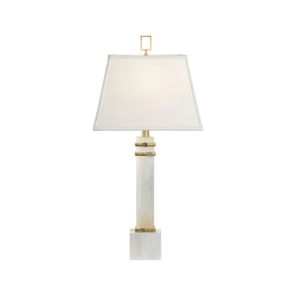 Alabaster Column Gold And Jade Rings Table Lamp - LOOMLAN - Chelsea House - Table Lamps