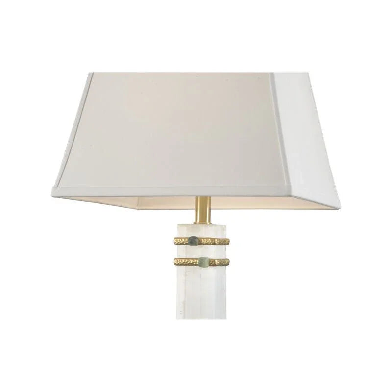 Alabaster Column Gold And Jade Rings Table Lamp - LOOMLAN - Chelsea House - Table Lamps