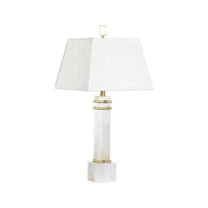 Alabaster Column Gold And Jade Rings Table Lamp - LOOMLAN - Chelsea House - Table Lamps