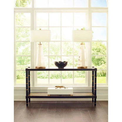 Alabaster Natural White Pyramid Design Table Lamp - LOOMLAN - Chelsea House - Table Lamps