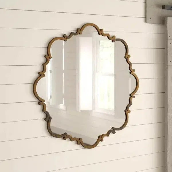 Albans Gold Round Mirror - Brass Wall Mirror - LOOMLAN - Jamie Young - Wall Mirrors